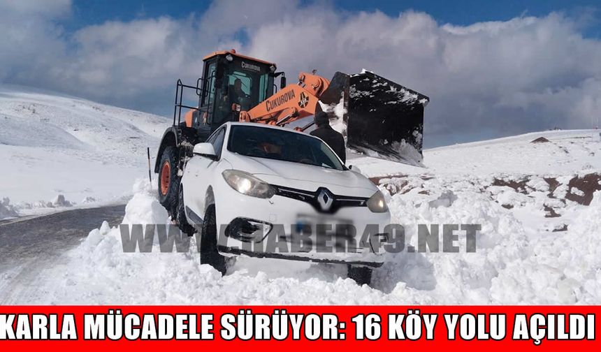 Muş’ta karla mücadele sürüyor: 16 köy yolu ulaşıma açıldı