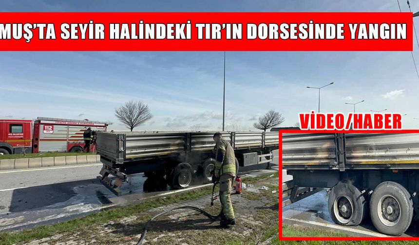 Muş’ta korkutan yangın: Seyir halindeki TIR alevlere teslim oldu