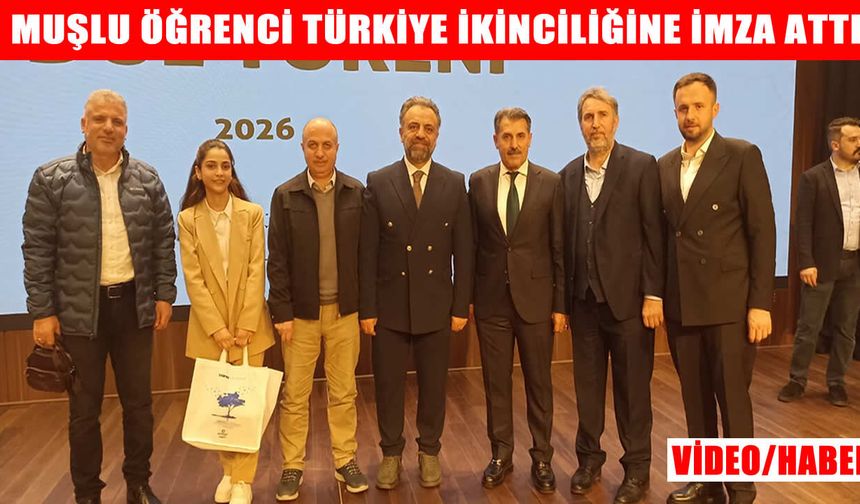 Muşlu öğrenci Türkiye ikincisi oldu: "7. Sana Emanet" ödülleri sahiplerini buldu
