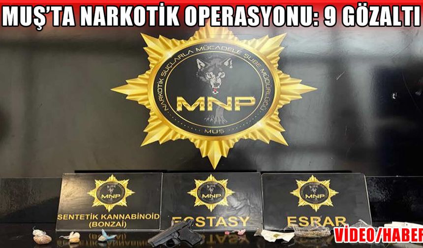 Muş’ta 9 adrese eş zamanlı operasyon
