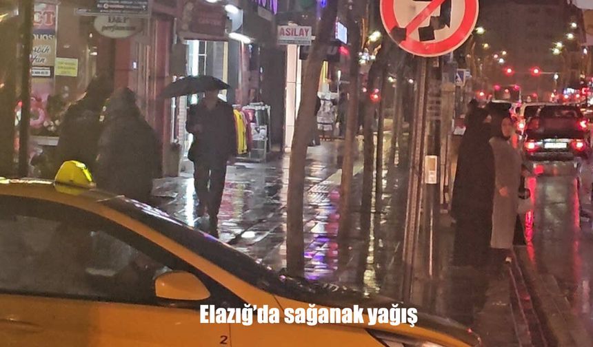 Elazığ’da Sağanak Yağış Etkili Oldu