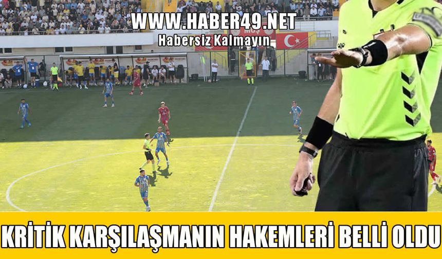 Muşspor- Arnavutköy Belediye maçının hakem kadrosu açıklandı