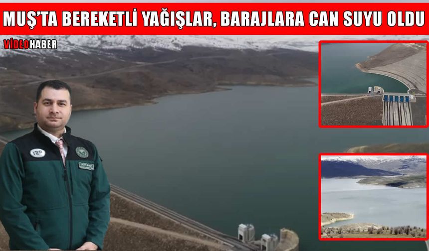 Muş’ta bereketli yağışlar, barajlara can suyu oldu