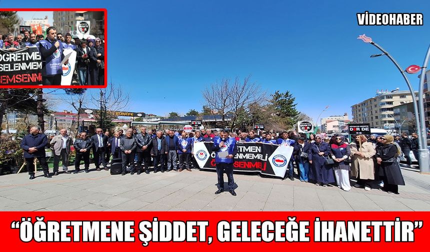 Muş’ta eğitimciler iş bıraktı: "Öğretmene şiddet, geleceğe ihanettir!"