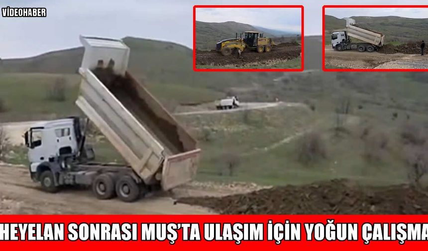 Muş'ta yol onarım çalışmaları sürüyor
