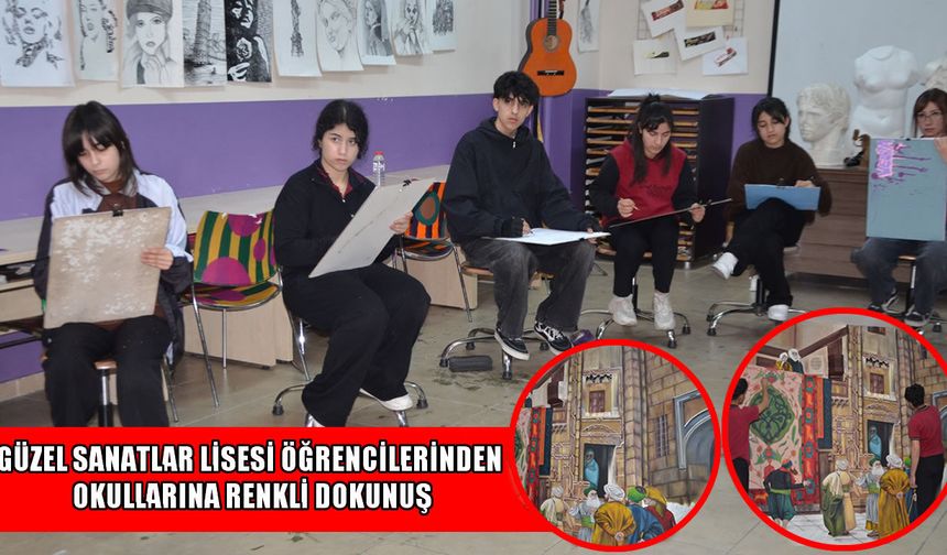 Muş’ta öğrenciler okul duvarlarını sanat eserine dönüştürüyor