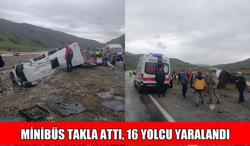 Muş’ta yolcu minibüsü dereye uçtu: 16 yaralı