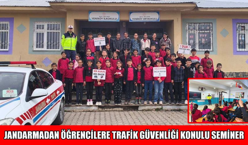 Bulanık Yeniköy Ortaokulu öğrencilerine trafik kuralları anlatıldı