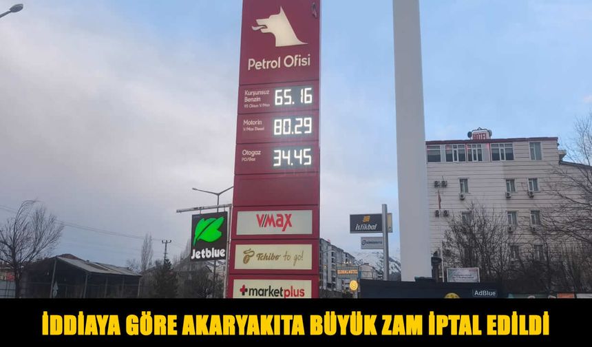 Akaryakıt zammı iptal edildi: Fiyatlar sabit kalacak