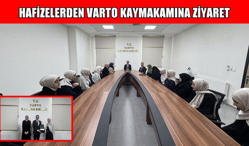 Varto Kaymakamı Işık, hafız öğrencileri makamında ağırladı