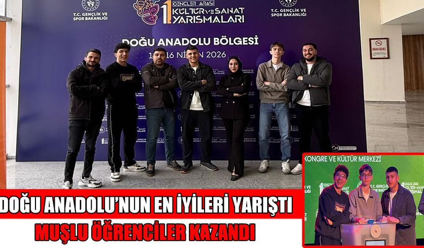 Muşlu öğrencilerden Kültür ve Sanat Bölge Finalleri’nde büyük başarı