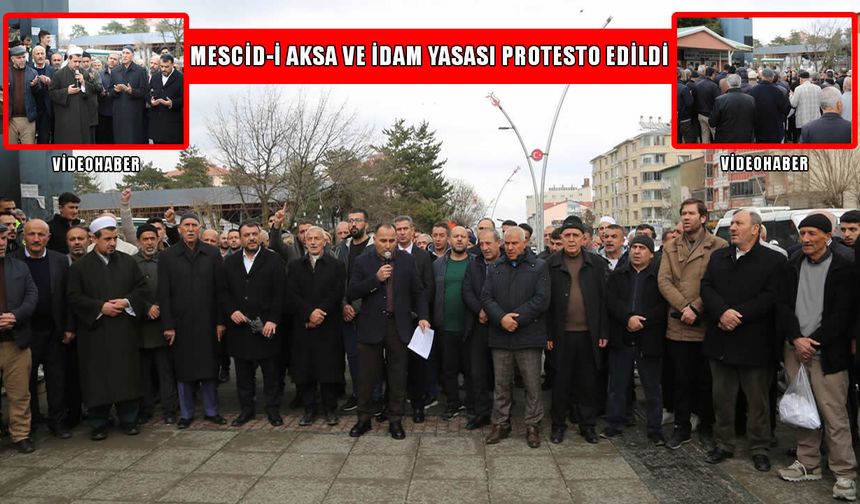 Muş’ta İsrail’in İdam Yasası ve Mescid-i Aksa kararı protesto edildi