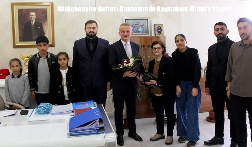 Kütüphane Heyetinden Hamur Kaymakamı Minuz’a Anlamlı Ziyaret