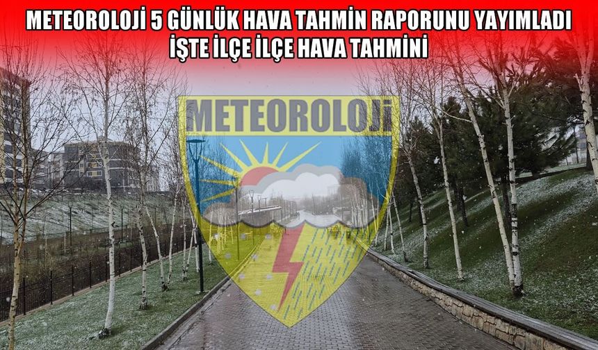 Muş’ta 5 günlük hava tahmin raporu: Kar yağışı devam edecek mi?