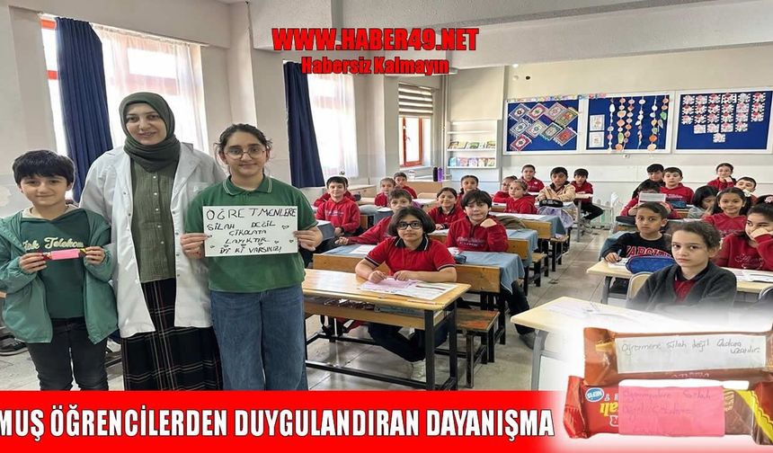 Muş’ta öğrencilerden öğretmenlerine anlamlı sürpriz
