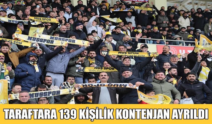Muşspor’a Aliağa deplasmanı için 139 kişilik taraftar kontenjanı