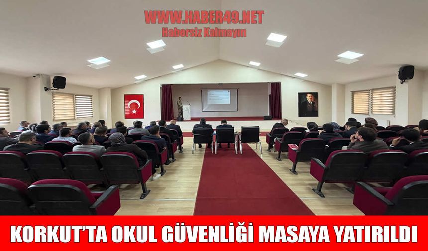 Korkut’ta okul güvenliği toplantısı yapıldı