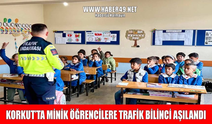 Muş’ta trafik jandarmasından minik öğrencilere uygulamalı güvenlik eğitimi