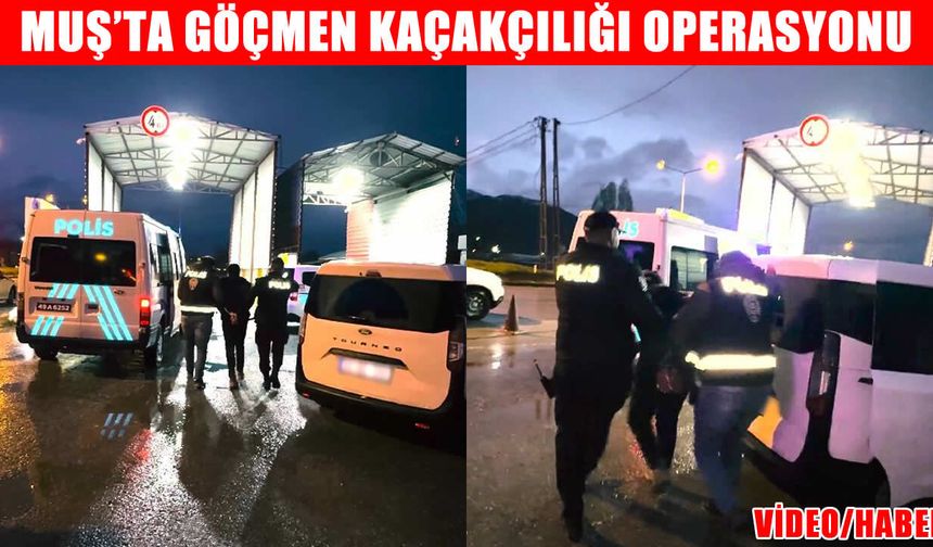 Muş’ta göçmen kaçakçılığı operasyonu: 2 tutuklama, 8 sınır dışı