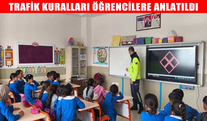 Bulanık'ta jandarma ekiplerinden öğrencilere trafik eğitimi