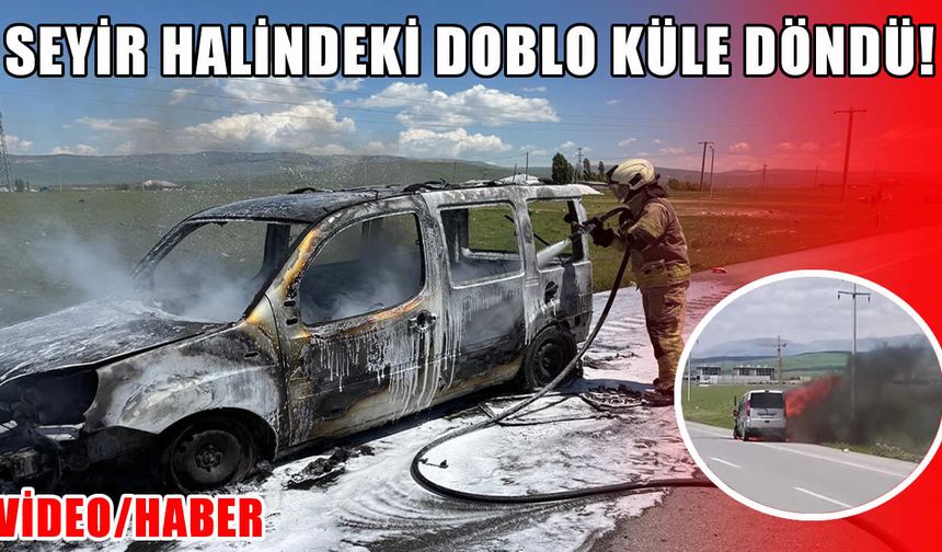 Muş-Bingöl yolunda seyir halindeki araç alevlere teslim oldu