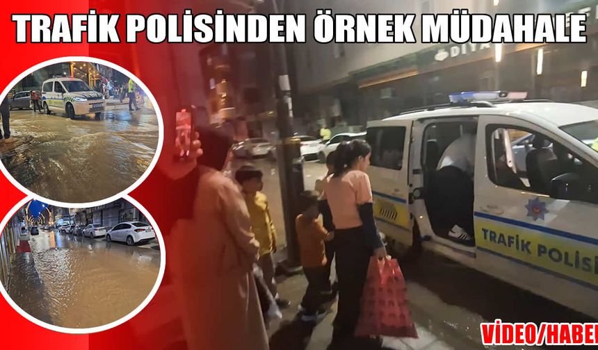 Muş’ta patlayan su şebekesi caddeyi dereye çevirdi