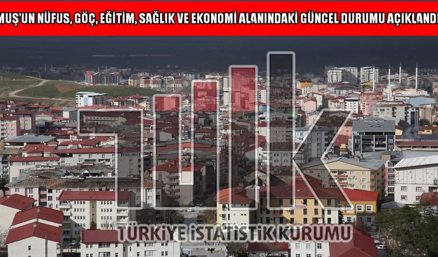 TÜİK verileriyle Muş’un güncel profili: Nüfus, göç, eğitim ve ekonomi göstergeleri açıklandı