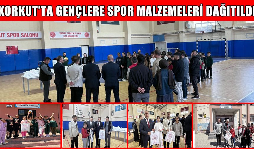 Korkut’ta gençlere spor malzemesi dağıtıldı