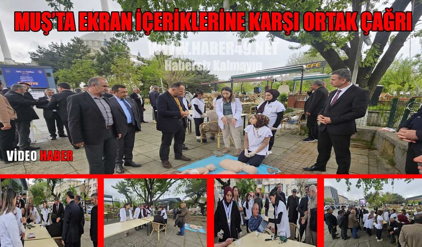 Muş’ta öğrencilerden vatandaşlara sağlık taraması