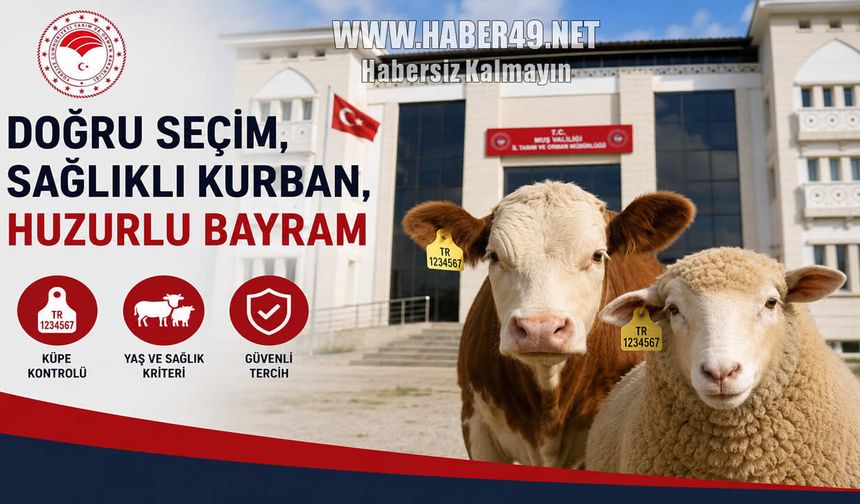 Muş’ta "Sağlık ve Kayıt" uyarısı: "Küpesiz hayvan almayın!"