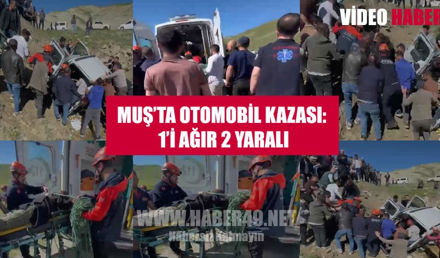 Muş’ta trafik kazası: 1’i ağır 2 yaralı