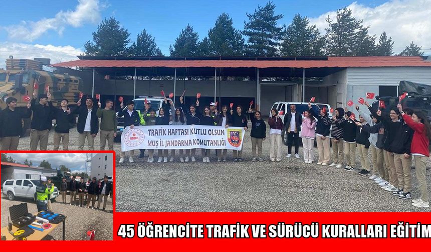 Malazgirt’te jandarmadan öğrencilere trafik eğitimi