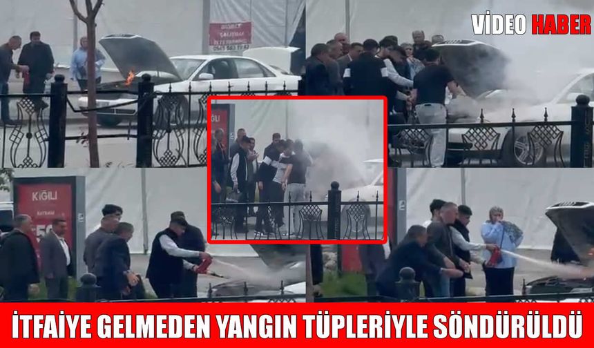 Muş’ta seyir halindeki otomobil alev aldı