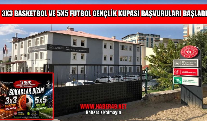 Muş’ta gençlik haftası heyecanı: 3x3 Basketbol ve 5x5 Futbol Gençlik Kupası başlıyor