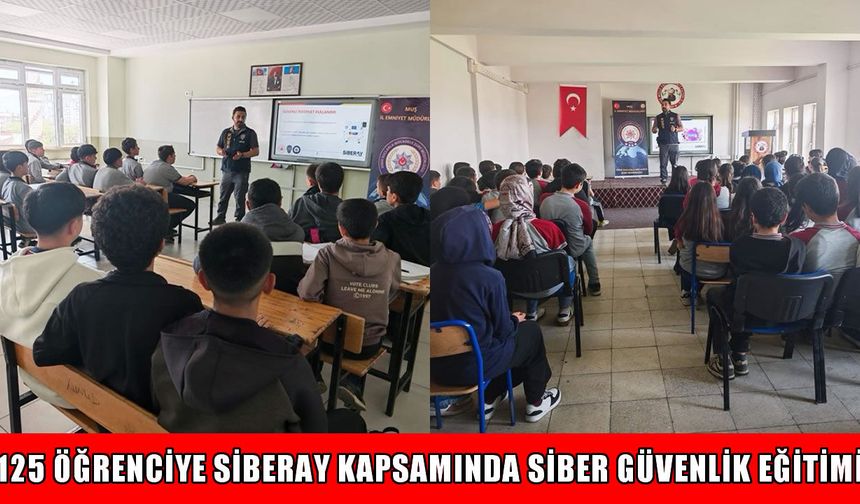 Muş’ta 125 öğrenciye siber güvenlik eğitimi verildi