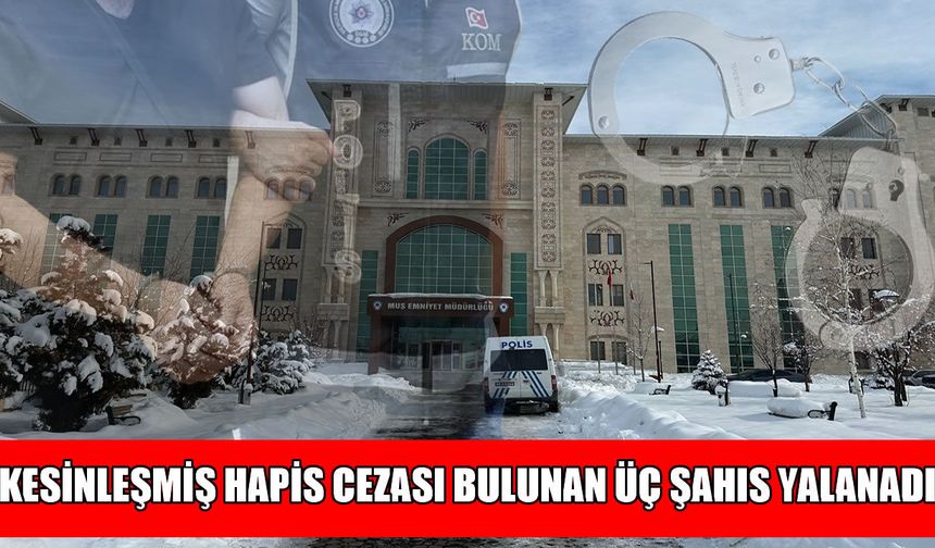 Muş’ta hapis cezasıyla aranan 3 kişi yakalandı