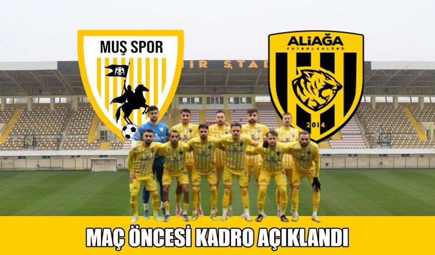 Muşapor-Aliağa karşılaşmasının kadrosu açıklandı