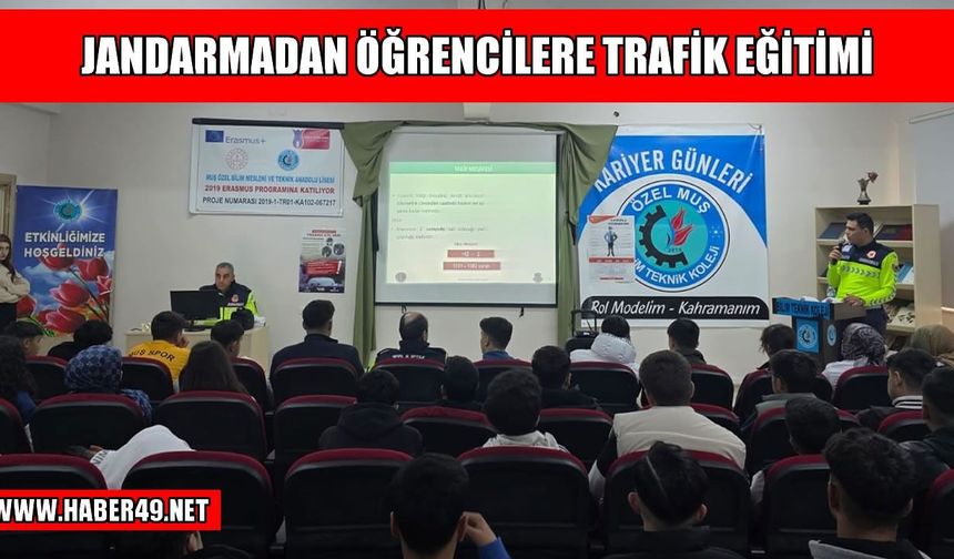 Muş’ta öğrencilere uygulamalı trafik eğitimi
