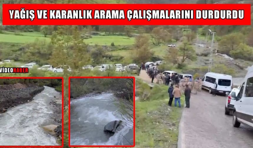 Muş’ta dereye düşen kadını arama çalışmalarına ara verildi