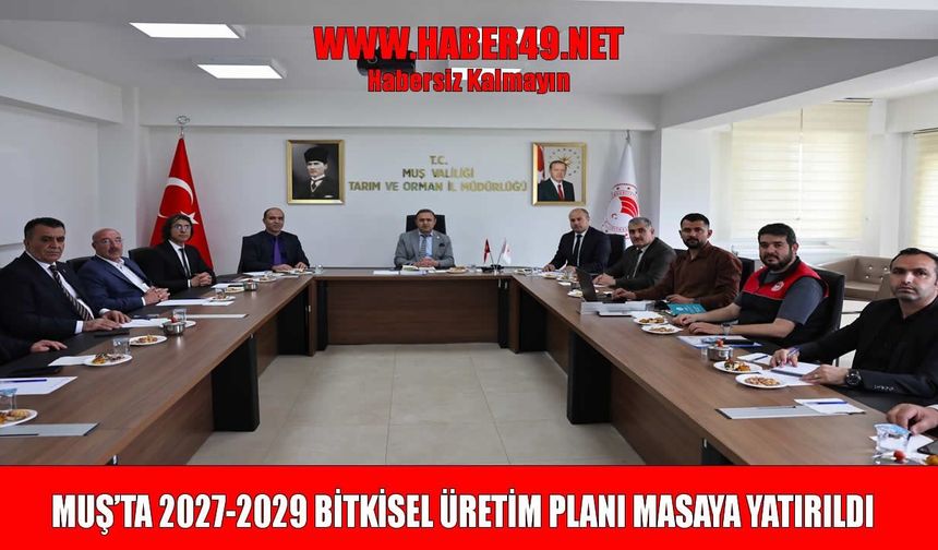 Muş’ta tarımın yeni yol haritası çiziliyor: 2027-2029 üretim planı görüşüldü