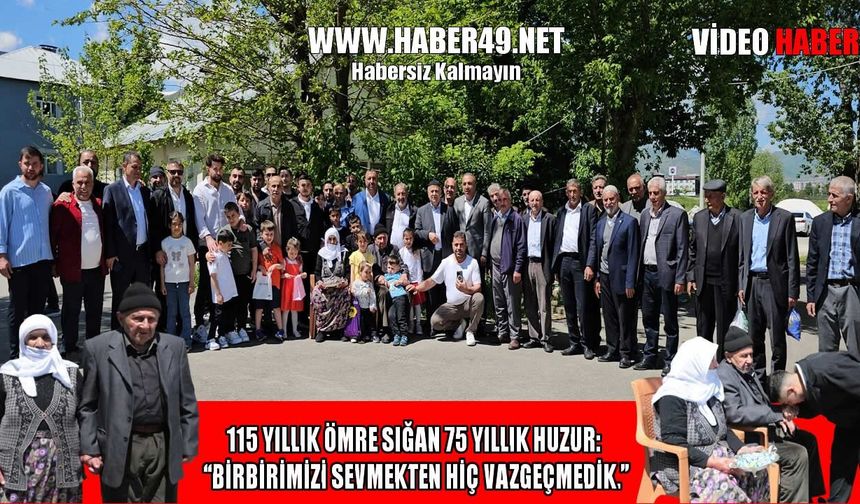 115 yaşındaki Hayrettin Dede’den gençlere 75 yıllık "Huzur" sırrı
