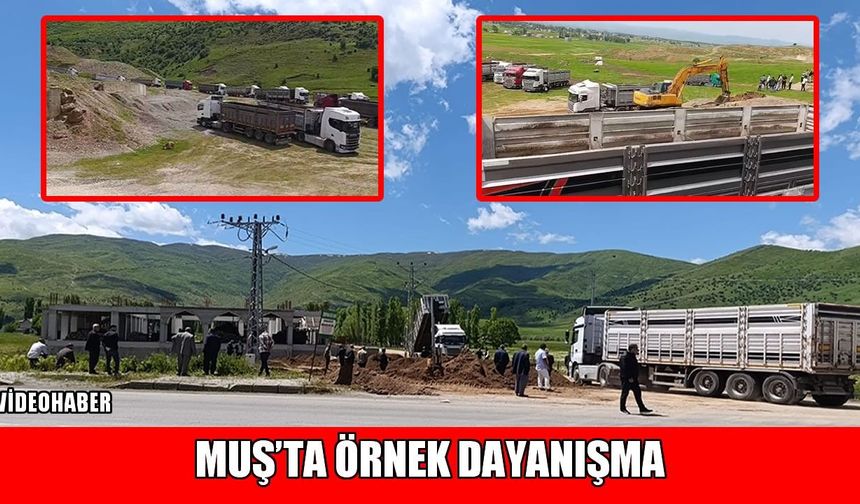 Muş’ta 50 tır şoförü cami inşaatı için seferber oldu