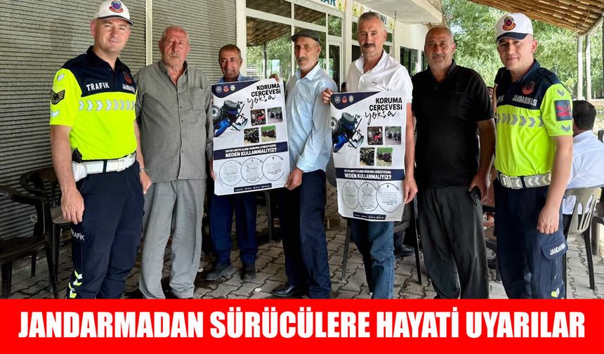 Muş’ta trafik jandarmasından köy kahvesinde "güvenli trafik" eğitimi