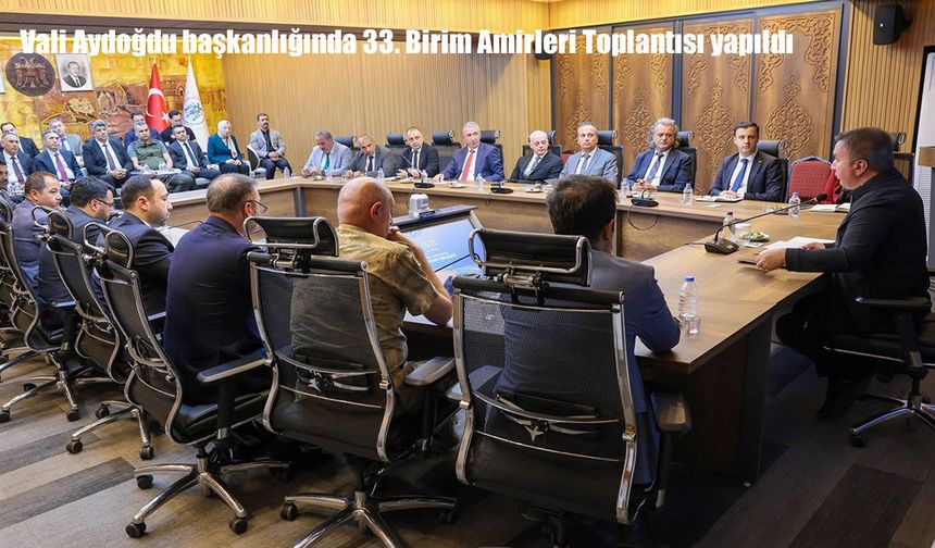 Erzincan’da 33. Birim Amirleri Toplantısı Gerçekleştirildi