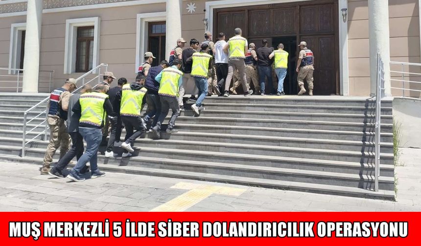 Muş merkezli 5 ilde siber dolandırıcılık operasyonu: 6 tutuklama