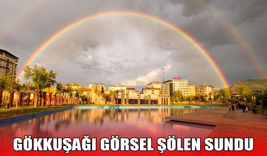 Muş’ta yağmur sonrası çifte gökkuşağı sürprizi