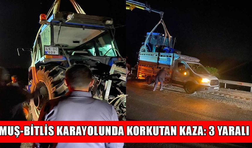Muş-Bitlis karayolunda iki araç çarpıştı: 3 yaralı