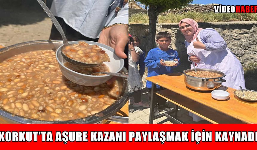 Korkut'ta örnek dayanışma: Aşure kazanı okulda kaynadı