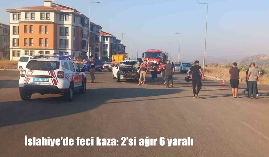 Gaziantep’te otomobil ile hafif ticari araç çarpıştı: 2’si ağır 6 yaralı