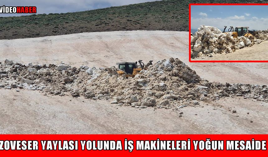 Muş’ta haziran ayında Zoveser Yaylası yolunda karla mücadele